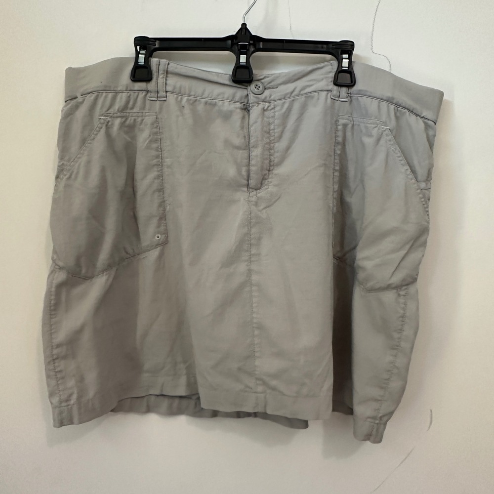 Eddie‎ Bauer Hiking Skort Womens XL Tall Gray Nylon Active Sport Skirt Outdoor